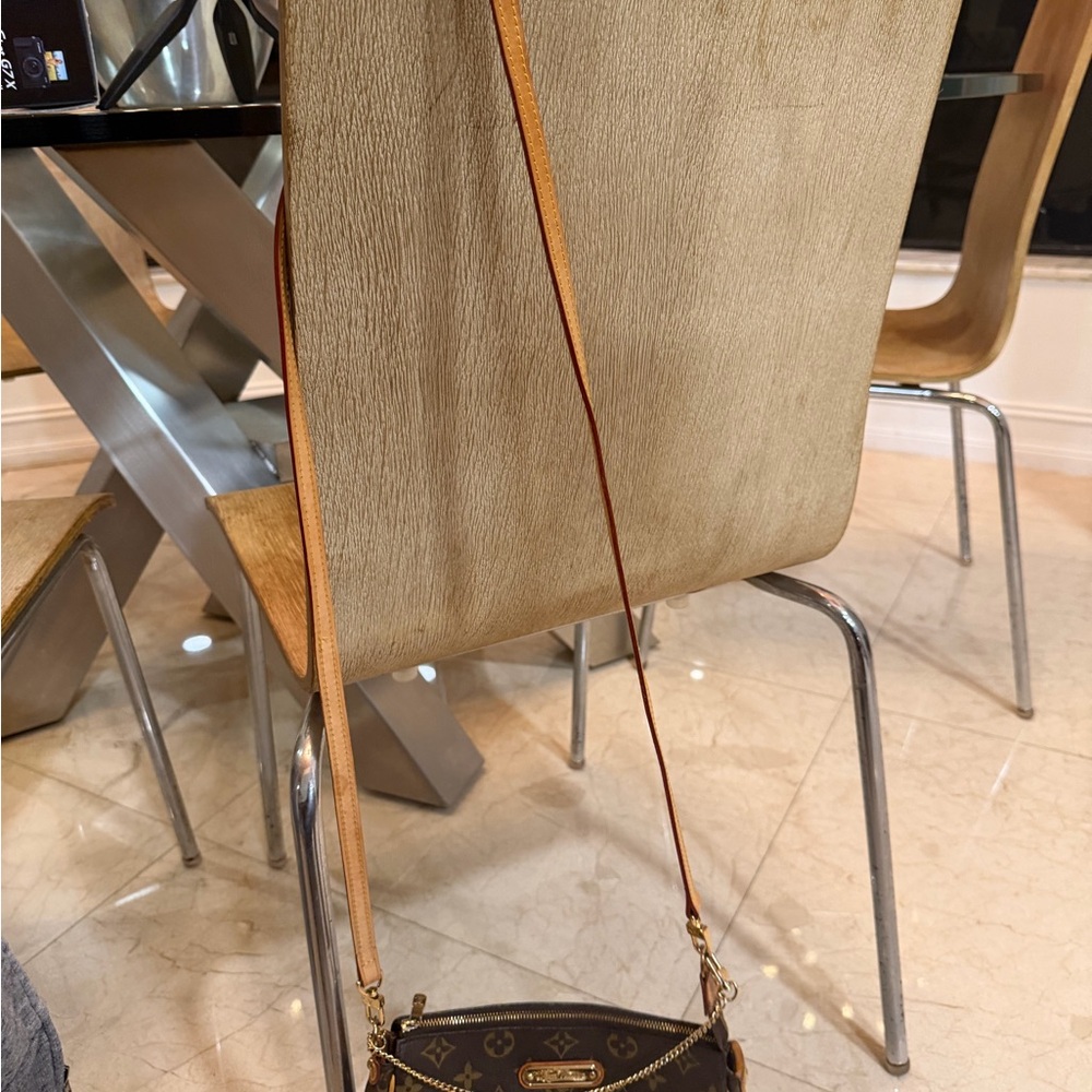Louis Vuitton Monogram Crossbody Bag with Tan Strap - Picture 5 of 5
